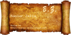 Basler Zella névjegykártya
